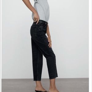 zara zw jeans the bliss straight black